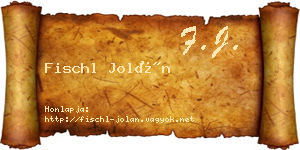 Fischl Jolán névjegykártya